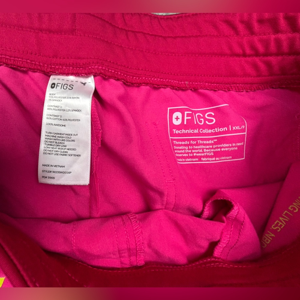 FIGS | Zamora jogger scrub pants | Shocking Pink | XXL | Excellent condition!! - Picture 7 of 7